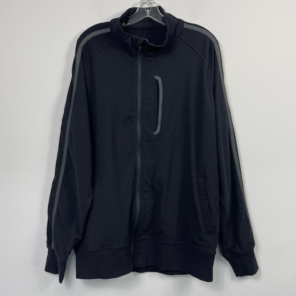 Lululemon Kung Fu Jacket II Black Men’s XL Zip Up Pocket Rubber Seams Activewear - Picture 6 of 15